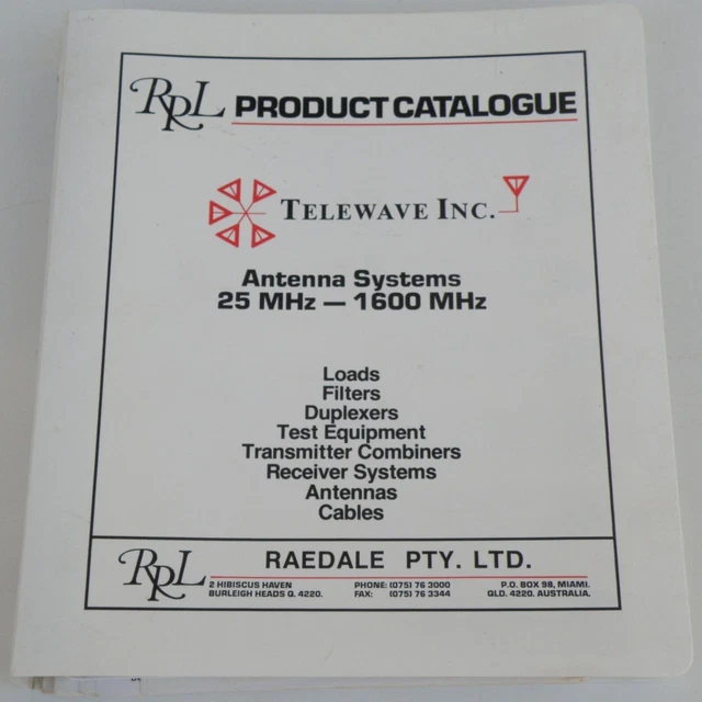 RPL RAEDALE TELEWAVE Inc HfUhf Antenna Receiver System Test Equipment