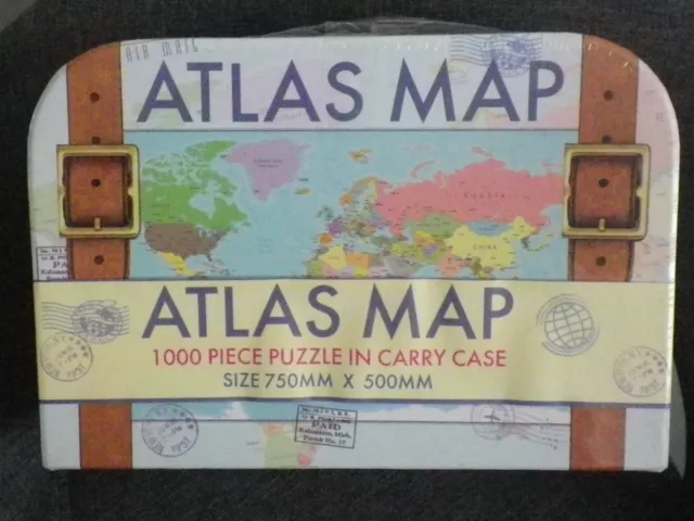 Robert Frederick Atlas Map 1000 Piece Jigsaw Puzzle In Case Unused & Sealed