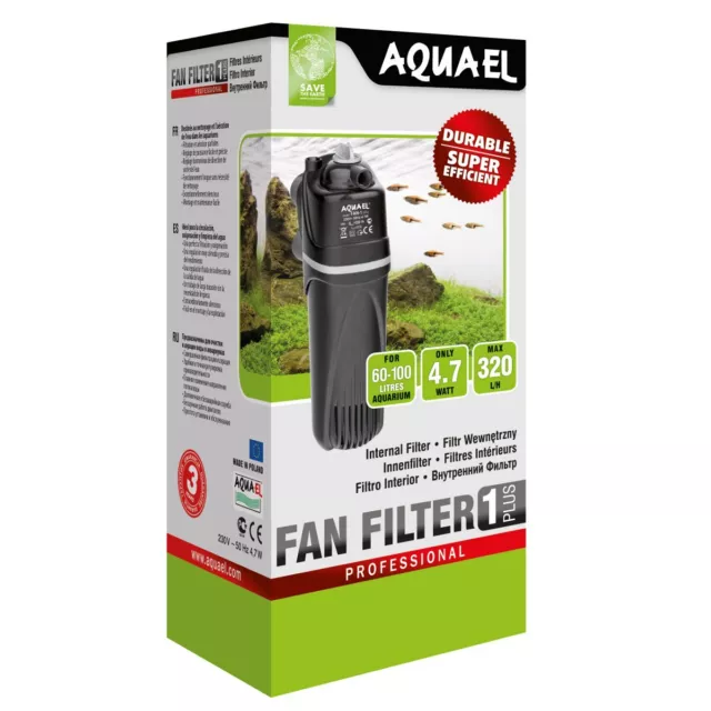 Aquael Filtre Intérieur Fan 1 Plus - Filtre à Eau Filtre Aquarium