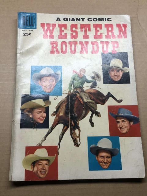 1957 Dell Comics WESTERN ROUNDUP Issue 18 GENE AUTRY & ROY ROGERS