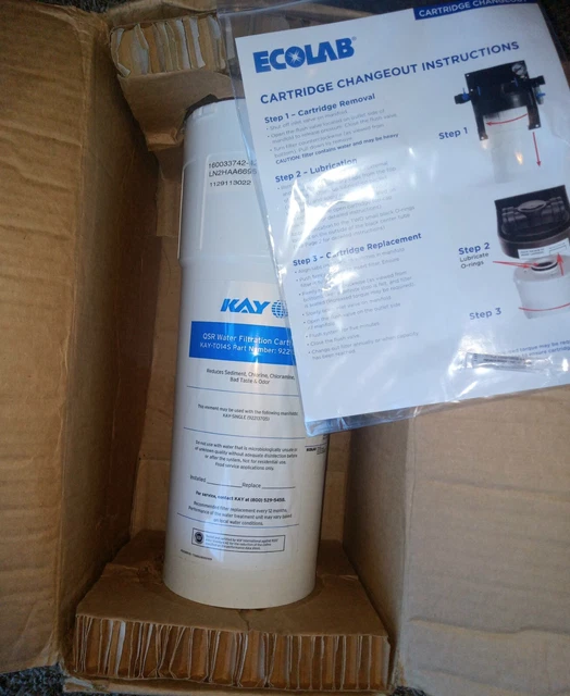 NEW ECOLAB KAY QSR Water Filtration Cartridge KAYT014S 150.00 PicClick