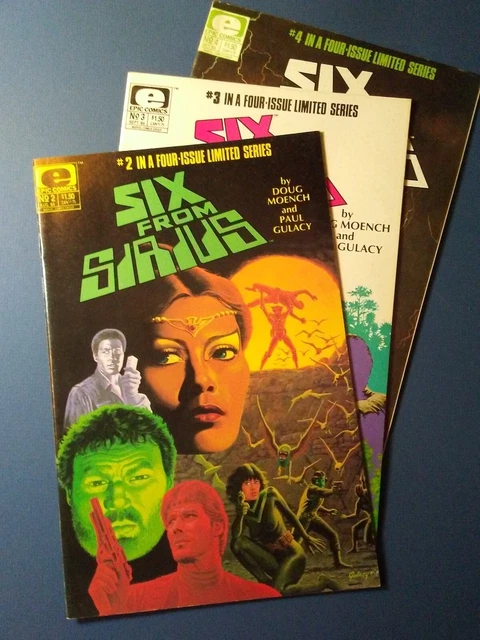 SIX from SIRIUS 3 iss. lot #'s 2 V.F.+, 3 V.F. & 4 V.F.- Epic comics 1984 Sci-Fi