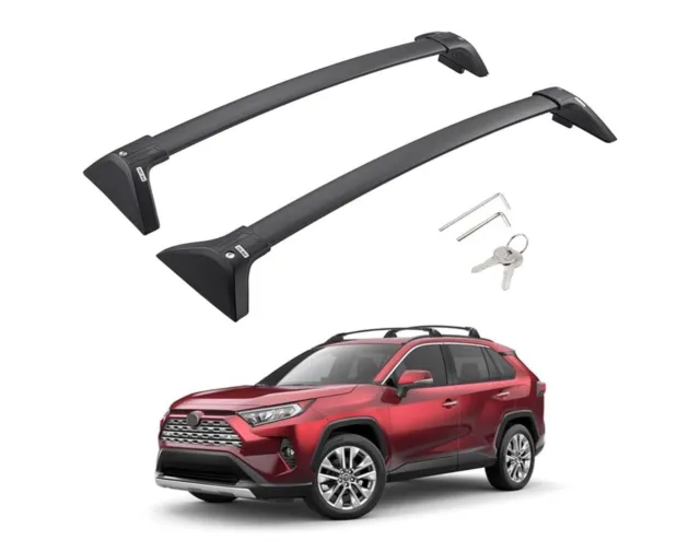 For Toyota RAV4 19-23 Lockable Car Roof Rack Cross Bars Compatible with
