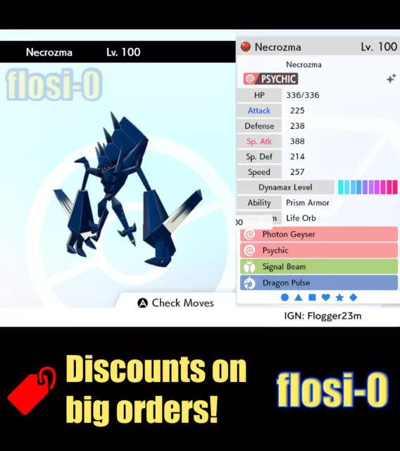 ✨ Shiny NECROZMA 6IV Event ✨ Pokemon Ultra Sun and Moon 3DS 🚀 Legendary  +EVs