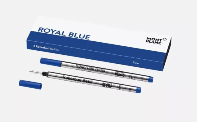 Montblanc Royal Blue Fine Rollerball Refills MB128232 Montblanc Royal Blue Fine Rollerball Refills MB128232