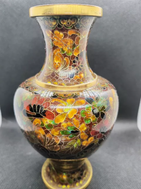 Vase ancien  en émail cloisonné Chinois