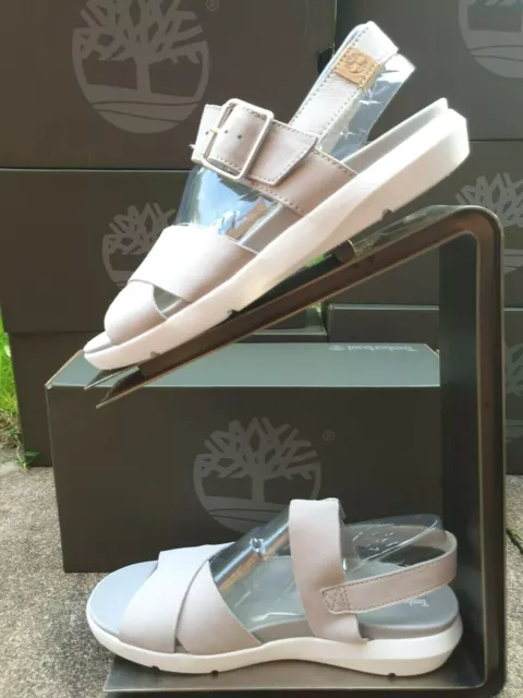 TIMBERLAND WOMEN S WILESPORT Strap Sandal Light Grey Nubuck Size