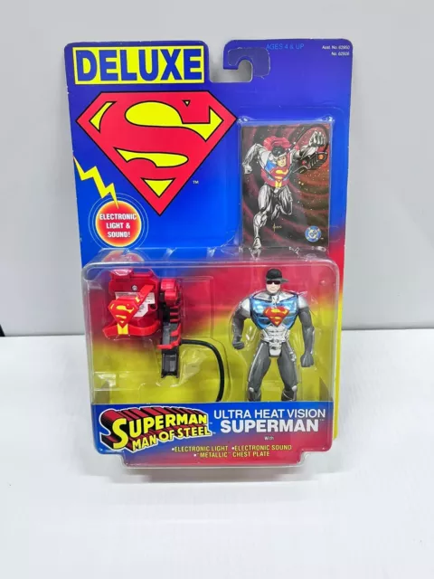 1996 Kenner Superman Man Of Steel Deluxe Ultra Heat Vision Superman Figure