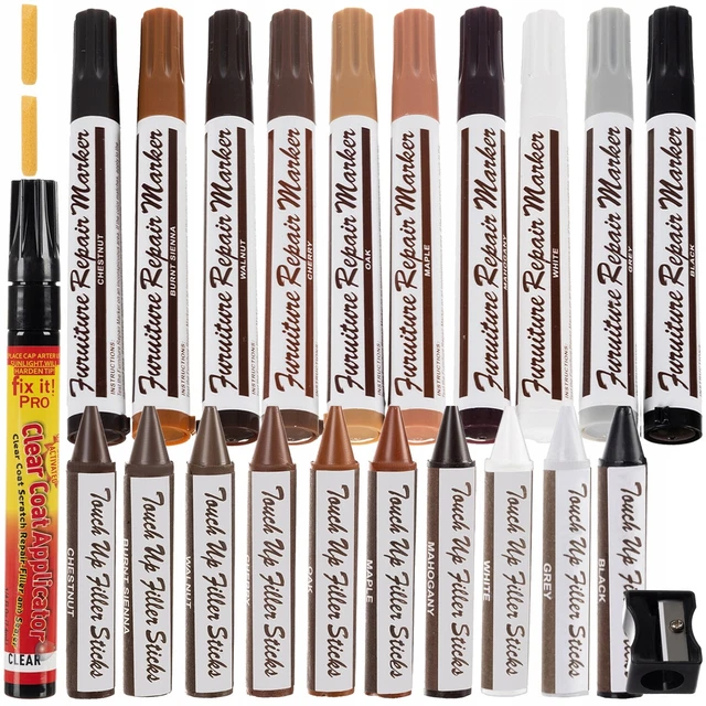 21 tlg Reparaturstift Korrekturstift Stift für Möbel Holz Laminat Reparatur Set