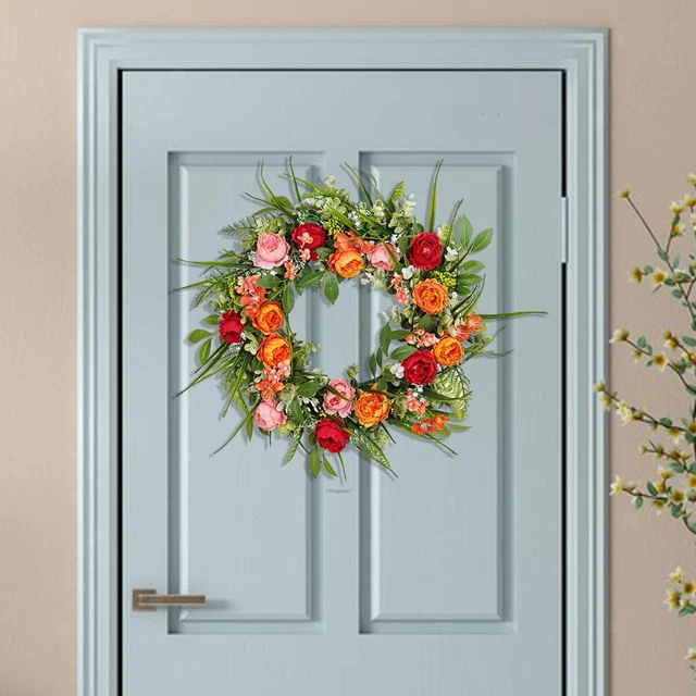 Couronne De Porte Noël Bohème Avec Pommes De Pin, Nœud Et Cloche - Décoration Festive