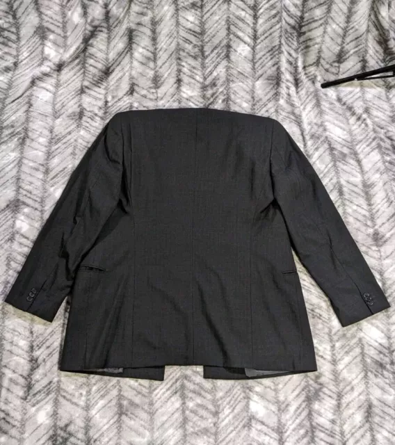 Giorgio Armani Le Collezioni Double Breasted Grid Virgin Wool Suit 38 R 31 x 27 3