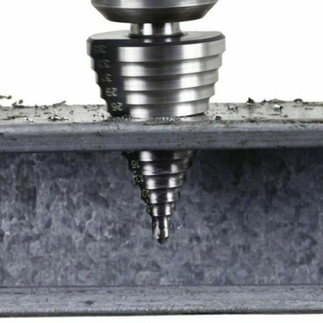 Menuiserie Step Drill Bit Cône Couteau for Acier Haute Vitesse Acier Outil Bois