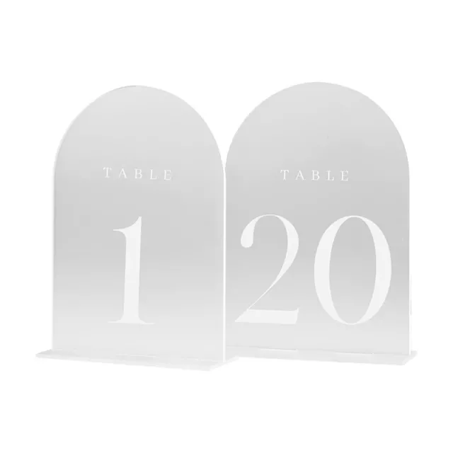 Numeri tavolo arco opaco per matrimoni, 20 pezzi, 12,7 x 17,8 cm, Matt3604