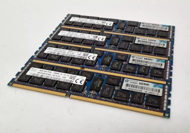 SK hynix 64GB Kit (4x16GB) PC3L-10600R DDR3 1333MHz ECC Rdimm Serveur Mémoire