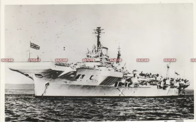 Original Photograph Royal Navy. HMS "Illustrious" Carrier.  WW11. Fine! 1940s
