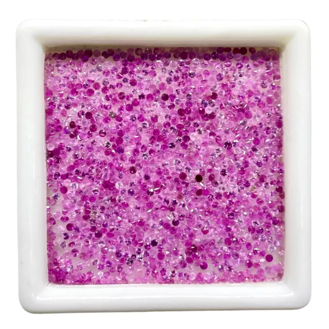 500 Pcs Natural Pink Sapphire 1mm Round Cut Loose Gemstones Wholesale Lot