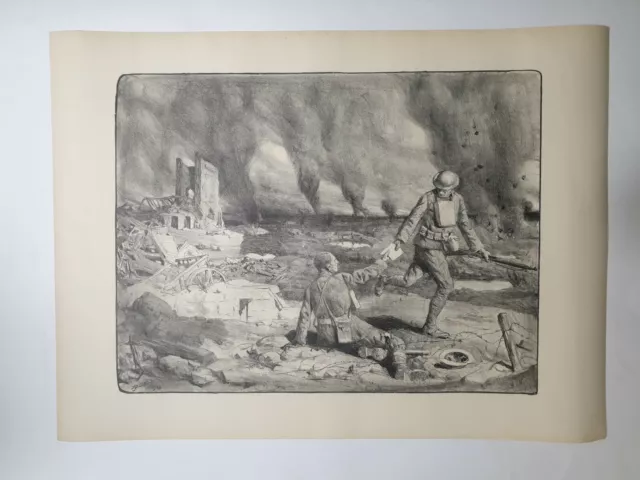 Le Vaguemestre Jonas Lucien 1927 Military War 14/18 Lithograph Poster