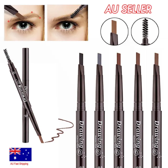 Waterproof Eyebrow Pencil Eye Brow Eyeliner Pen With Brush Makeup Cosmetic Tool