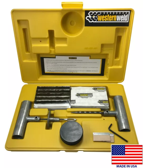 (66) Western Weld Heavy Duty Flat Tire Repair Tool Kit Plug Patch Car Truck USA