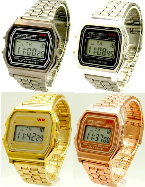 Job Lot of Four All Working New Luxury F91W WR Retro Digital Sports Unisex Watch