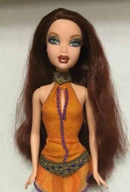 Barbie My Scene Golden Bling Chelsea Doll Long Auburn Red Hair Rare