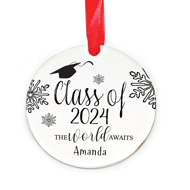 CLASS OF 2024 Christmas Ornament Personalized Congrats 2024 Ornament