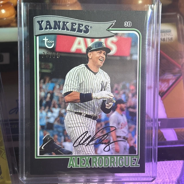 2023 TOPPS BROOKLYN Collection Alex Rodriguez BLACK 'd 26/75 1.00