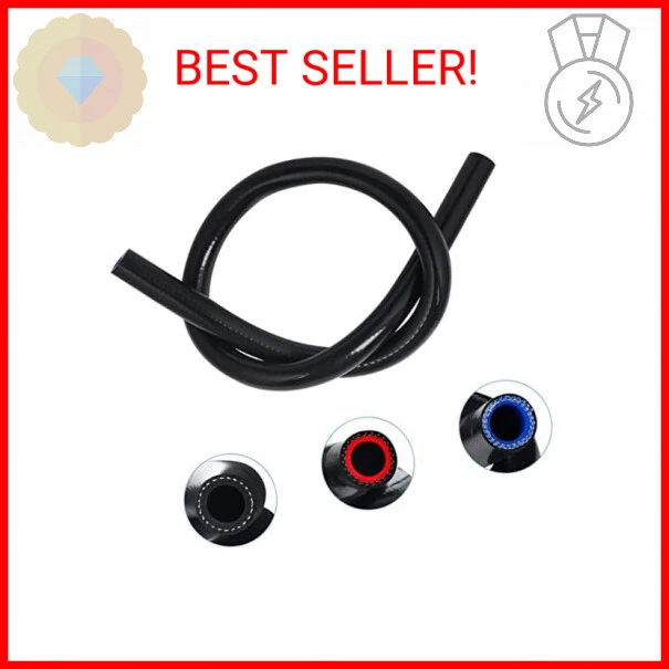 KDP 5/8"X5FT(ID:16MM) 1.5 M Silicone Heater Hose Coolant Radiator Vacuum Line