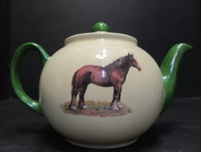 1 Heron Cross Pottery Horse English 3 Cup Tea Pot or 2 mugs