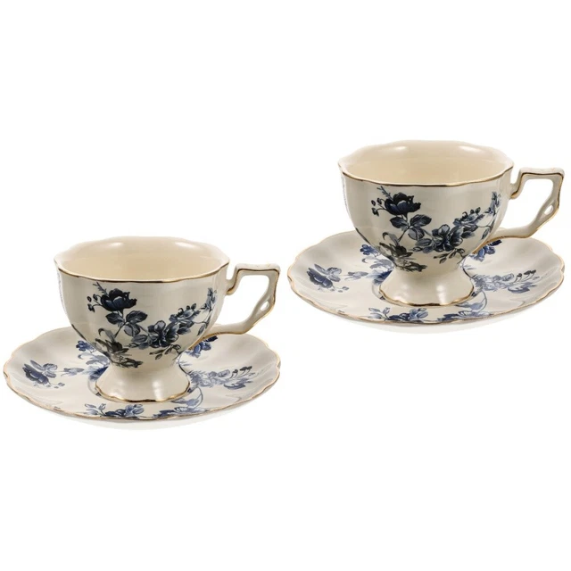 2x piattino in ceramica tè party cinese grande tazza da tè per tè pomeridiano