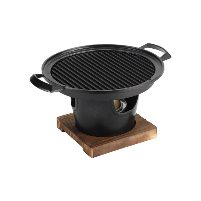 Griglia Coreana Antiaderente Da 34 Cm Per Barbecue Senza Fumo | In Alluminio Pressofuso Con Drenaggio Del Grasso – Prodotta In Corea
