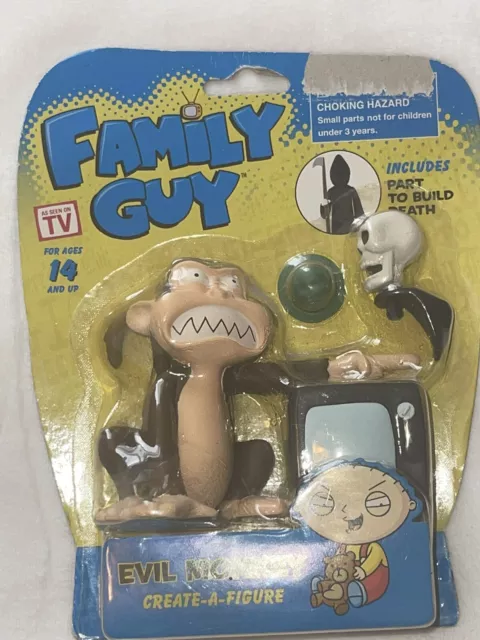 Family Guy As Seen On TV Evil Monkey Figure w/ Create-A-Figure Death SEALED