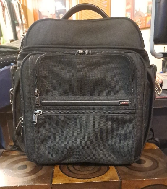 Tumi Alpha Brief Backpack Laptop Tablet Black Ballistic Nylon 26186D4