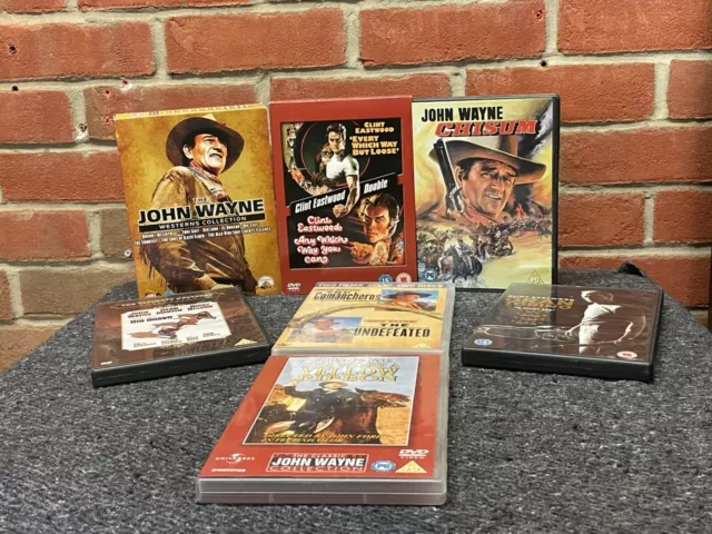 John Wayne 17 Films Job Lot Mixed Dvd's - Region 2