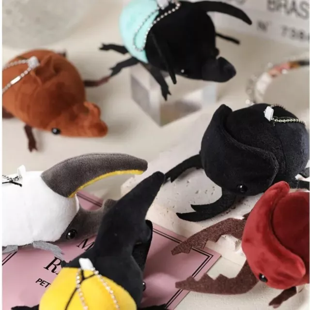 Stuffed Insect Beetle Doll Plush Toy Beetle Keychain  Birthday Christmas Gift