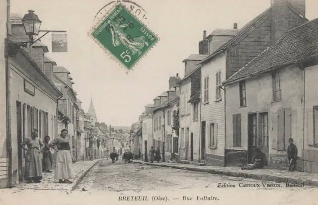 CPA 60 - BRETEUIL - Rue Voltaire. 1916