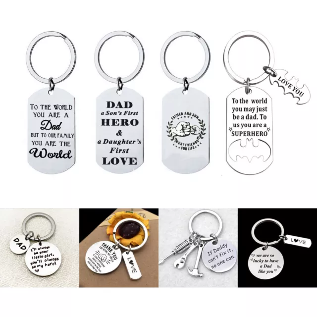 Personalised Fathers Day Gift Gifts For Him Keyring Daddy Grandad Uncle Dad Son