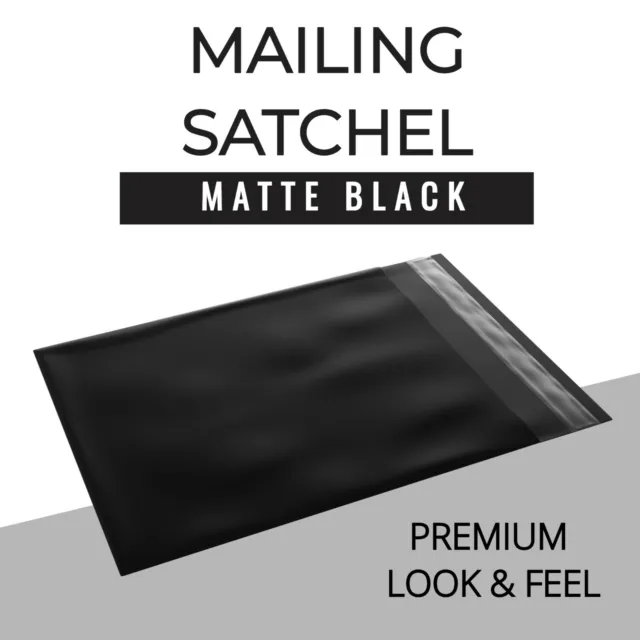 Black Courier Bags Mailing Satchel Self Sealing Recyclable Plastic Poly Mailer