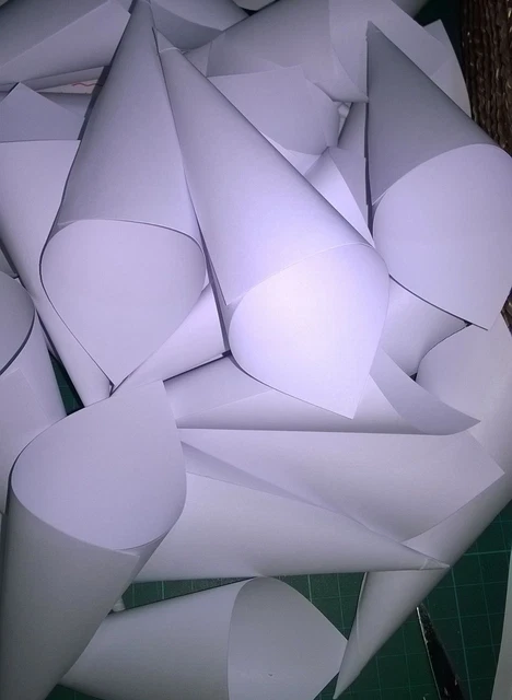 100 CONI PORTA riso o porta confetti matrimonio bianchi GIA'MONTATI EUR ...