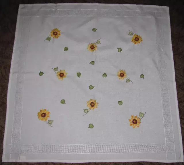Schöne Mitteldecke-Handarbeit-Stickerei-Sonnenblumen-Tischdecke 2
