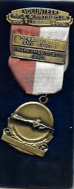 1954 Shooting Medal, Volunteer Rifle & Pistol Club; Tennessee, Dewar Course