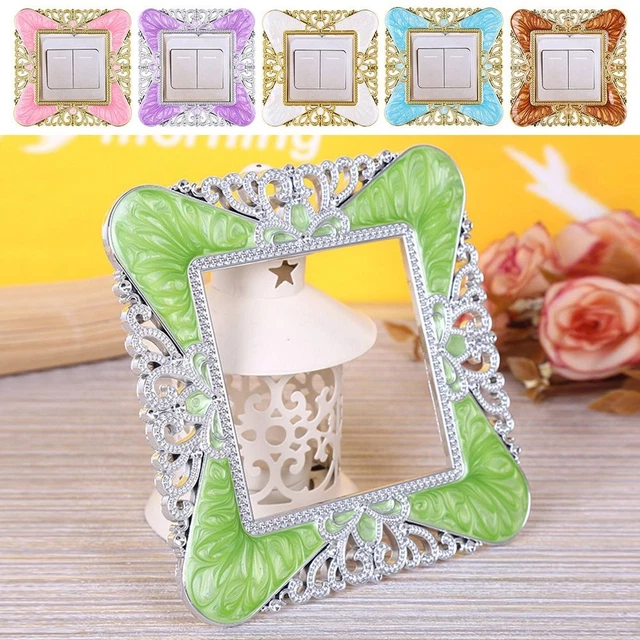 Soporte Hogar Enchufe Decoración Pared Pegatina Base Marco Circundante