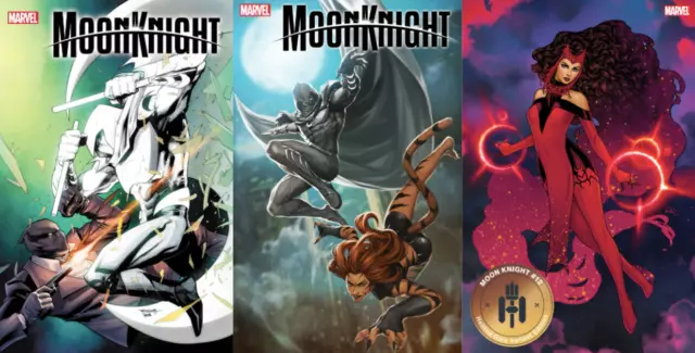 Moon Knight #12 Variant Set (Nm) 2022 Marvel -Dauterman Scarlet Witch Skan Tigra