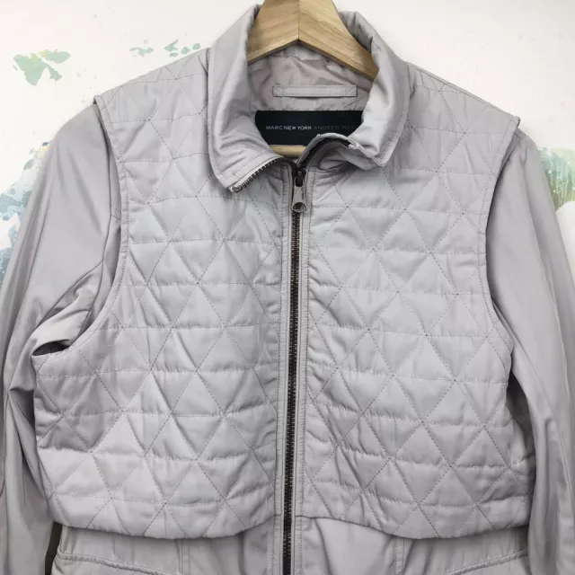 Marc New York by Andrew Marc Size Small Rain Jacket Luxe Grayish Purple Quilted 2