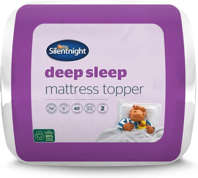 Silentnight Deep Sleep Double Mattress Topper - Best Thick Soft Comfy Toppers fo