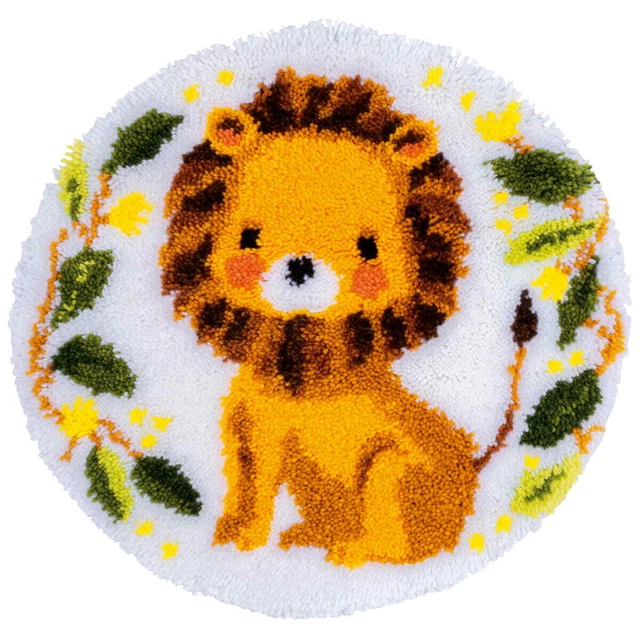Alfombra anudable Vervaco "León", imagen predibujada, diamante 55cm