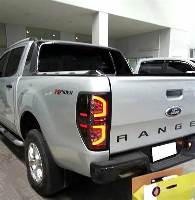 PAIR LED SMOKE Tail lights Rear Lamp For Ford Ranger PX MK1 MK2 ...
