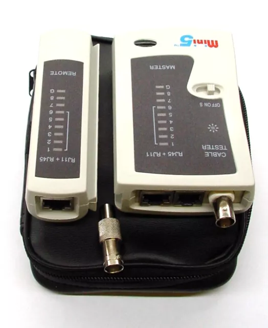 BNC, RJ11, Cat5, Cat6 RJ45 Rete Ethernet Cavo Tester Strumento Con Remoto Unità