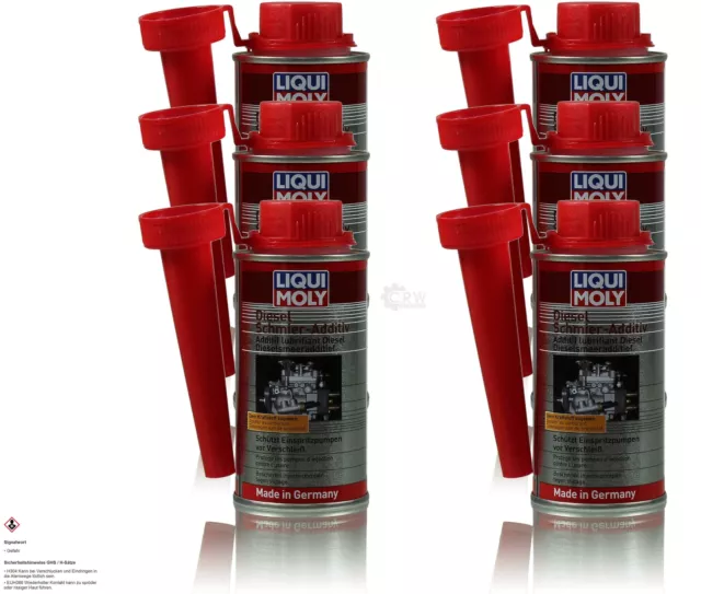 6x 150 ML Original LIQUI MOLY Diesel Schmier-Additiv Canette Tôle