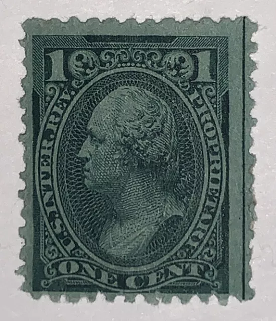 Travelstamps:1871-1874 US STAMPS SCOTT #Rb11a PROPRIETARY REVENUE 1CENT Mint OG
